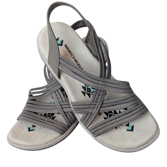 Skechers NWOB Size 7 Reggae Slim Simply Stretch Sandals - Picture 1 of 6
